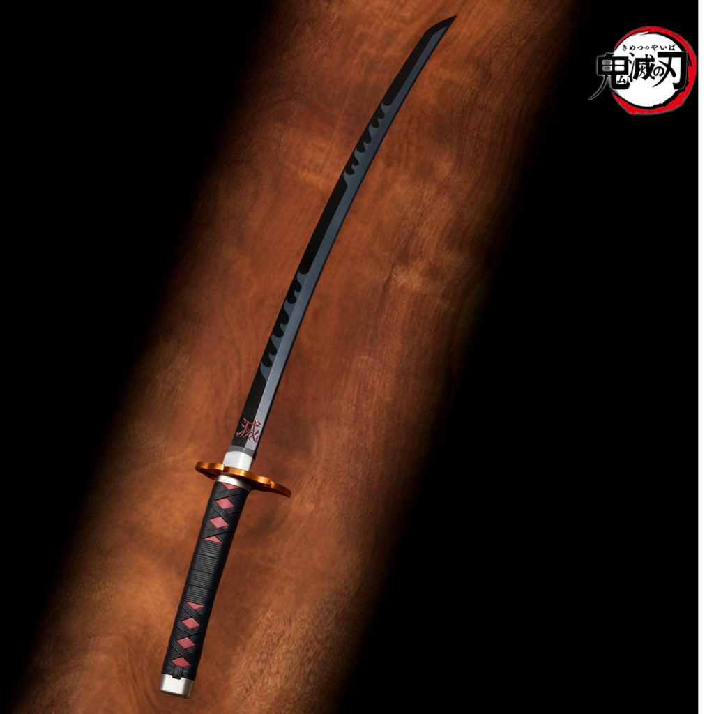 Espada Nichirin (Tanjiro Kamado) versão tsuba de Rengoku "PROPLICA" 100% Original Lacrado