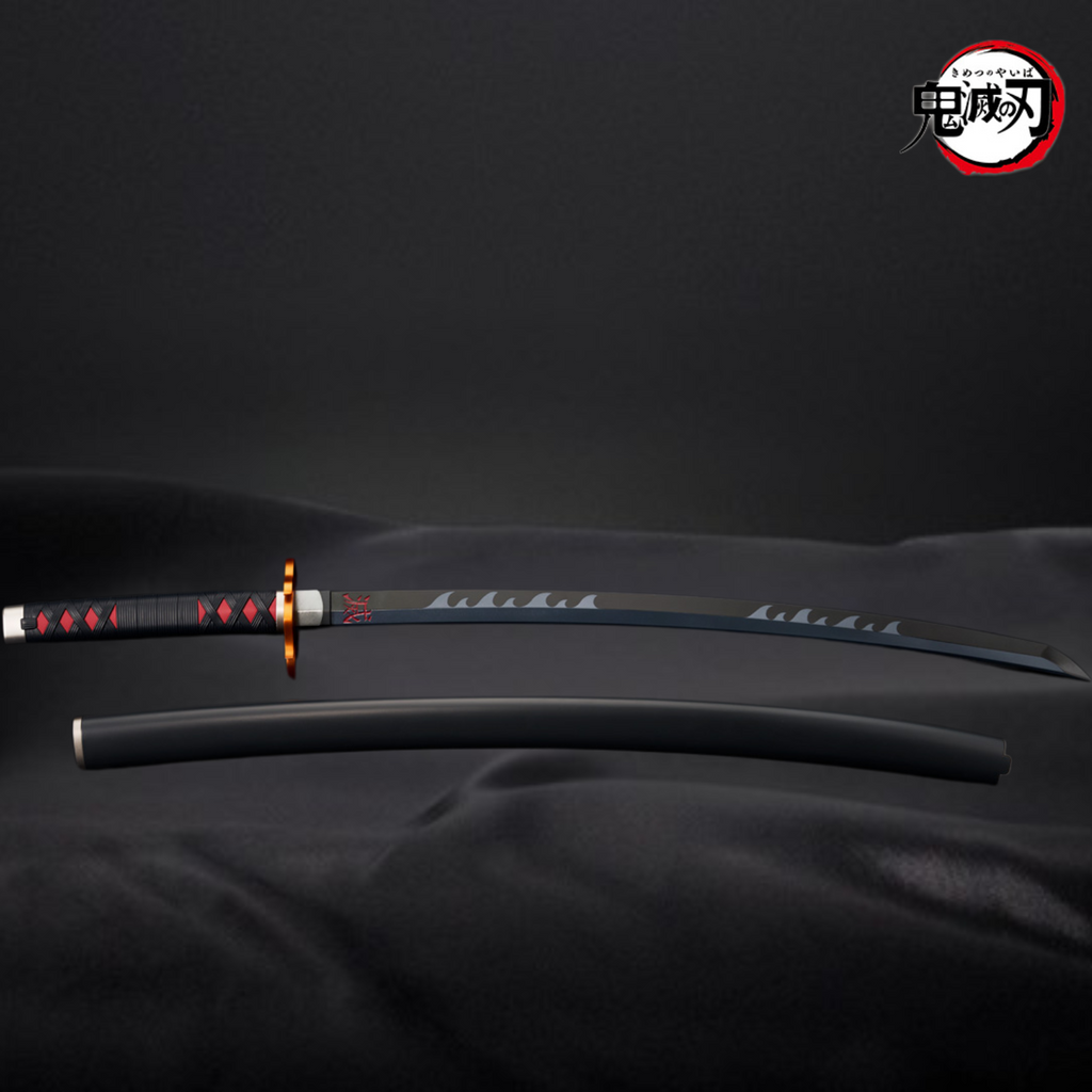 Espada Nichirin (Tanjiro Kamado) versão tsuba de Rengoku "PROPLICA" 100% Original Lacrado