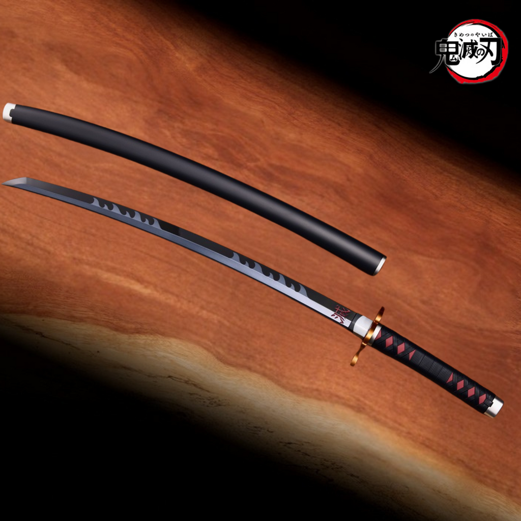 Espada Nichirin (Tanjiro Kamado) versão tsuba de Rengoku "PROPLICA" 100% Original Lacrado
