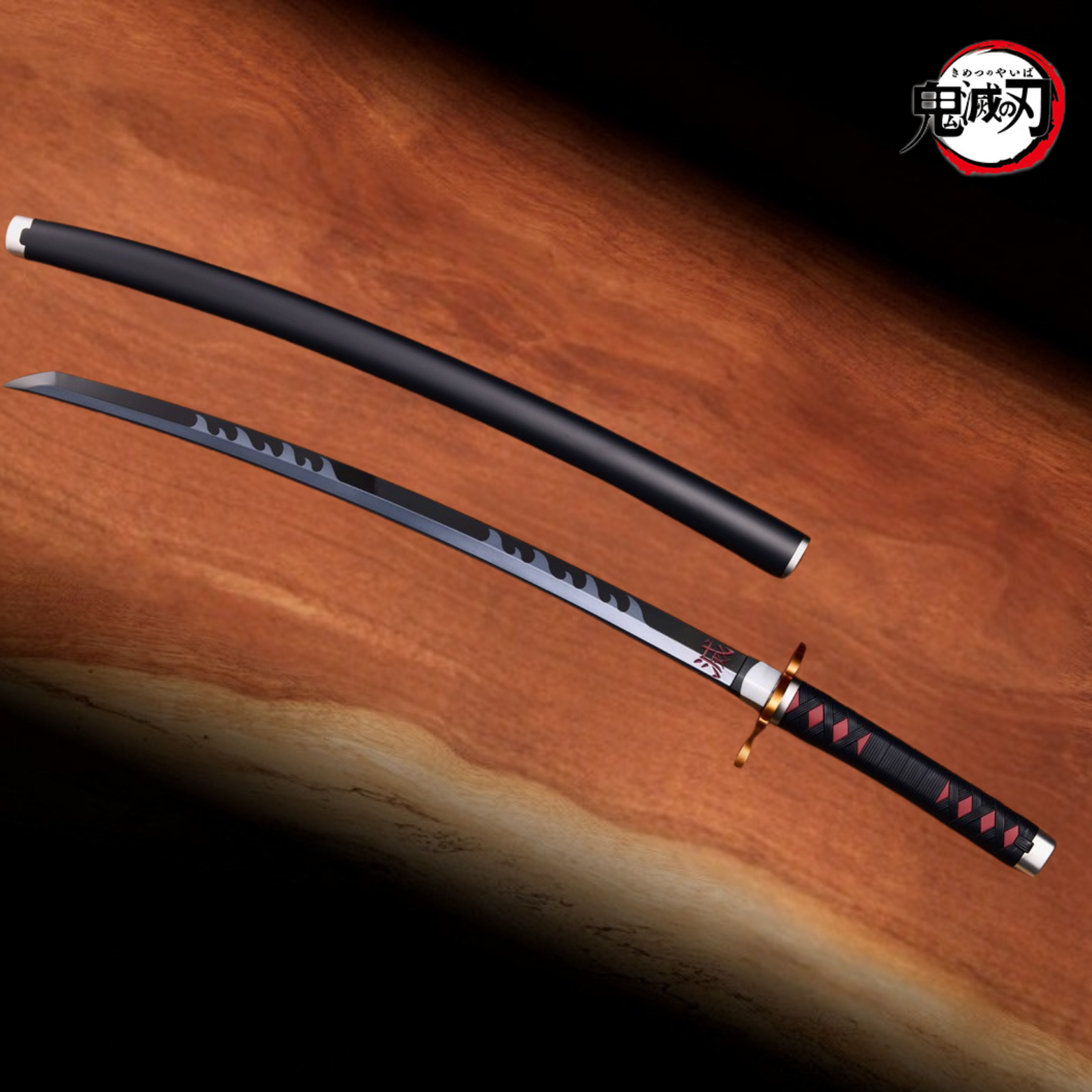 Espada Nichirin (Tanjiro Kamado) versão tsuba de Rengoku "PROPLICA" 100% Original Lacrado
