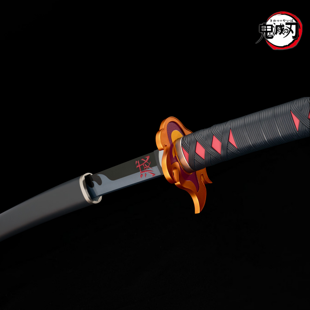 Espada Nichirin (Tanjiro Kamado) versão tsuba de Rengoku "PROPLICA" 100% Original Lacrado