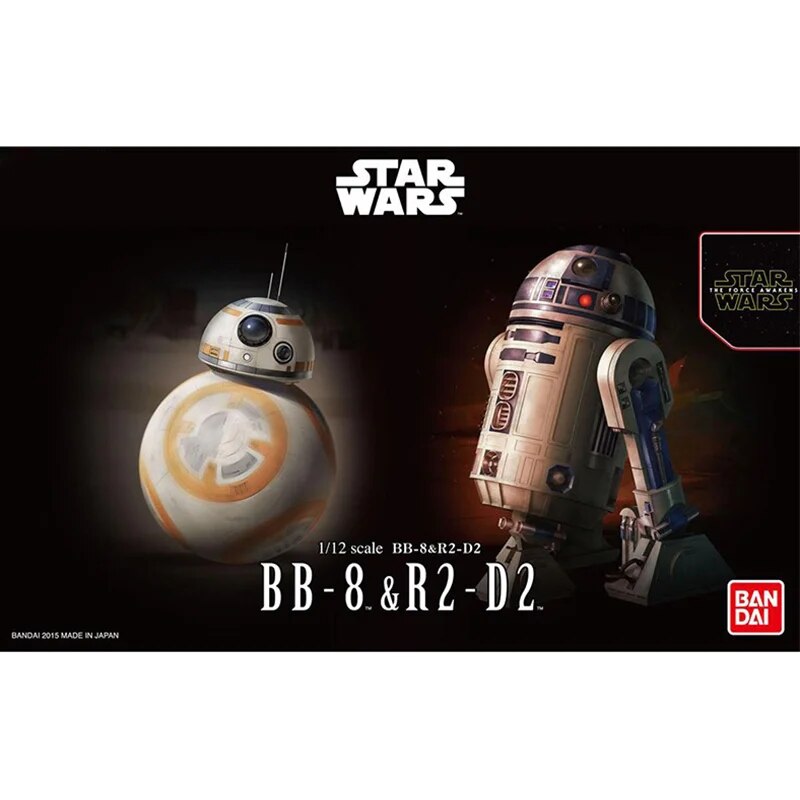 BB-8 & R2-D2- Model Kit-100% Original Bandai -Star Wars