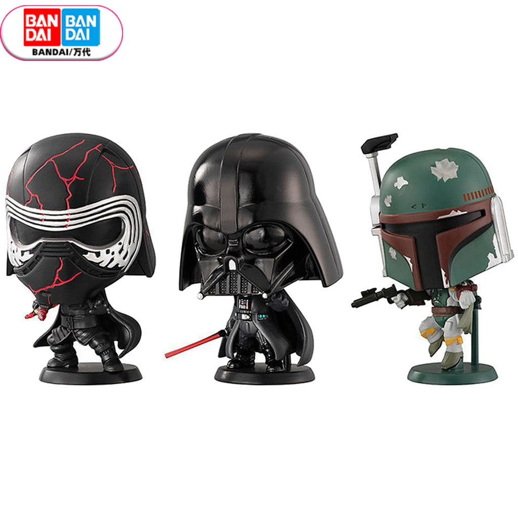 Coleção-Star Wars- Gashapon- Darth Vader, Kylo Ren, Mandalorian, 100% Original Bandai
